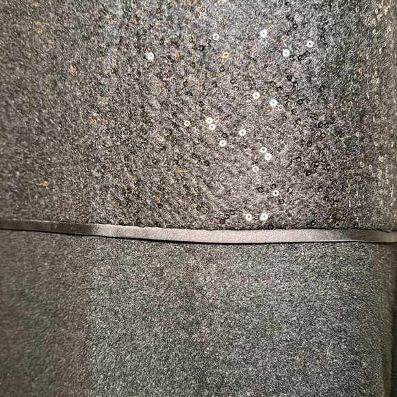 Loft Sequined Sleeveless Shift Dress Wool Blend Size 14 - Picture 7 of 12